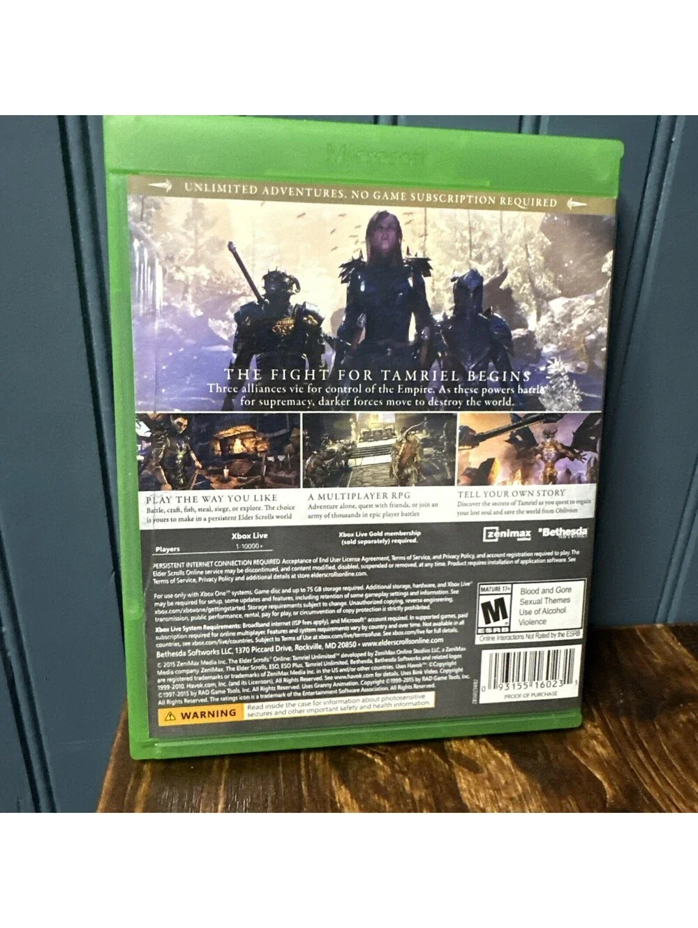 The Elder Scrolls Online: Tamriel Unlimited (Xbox One) COMPLETE CIB